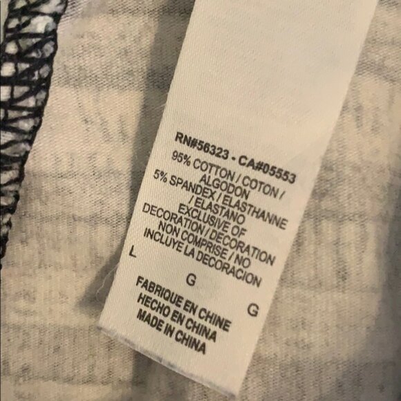 Black white NIKE Athletic Leggings LARGE - Picture 4 of 5